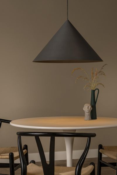 Lucide SPITZE - Pendant light - Ø 60 cm - 1xE27 - Grey - Vibes